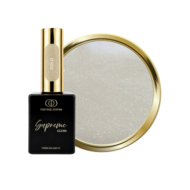 Supreme Gloss Gold avec sa pastille et son flacon