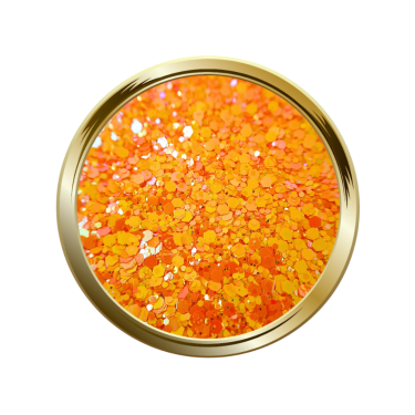 Paillettes libres pour le Nail Art taille mix orange néon