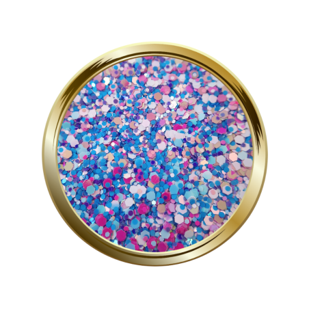 paillettes libres pour le nai lart taille mix pastel violet, bleu et rose fuchsia