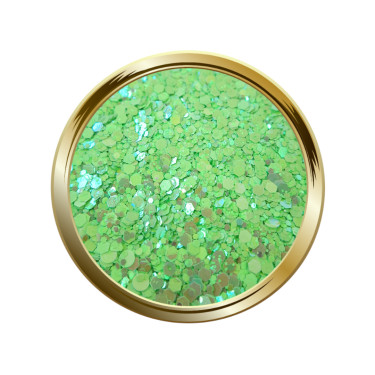 paillettes libre pour le nail art taille mix vert pastel néon