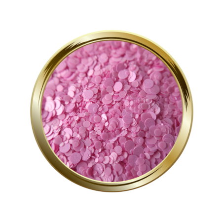 Paillettes libre pour le nail art taille mix forme ronde pastel rose