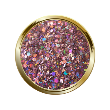 paillettes libres pour le nail art taille mix vieux rose holographique