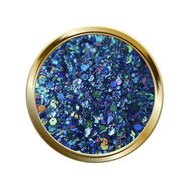 paillettes libres pour les ongles taille mix bleu jean holographique