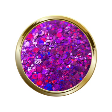 Paillettes libres pour le nail art forme mix violet holographique