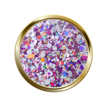 Paillettes libre pour le nail art forme mix rose holographique et blanc