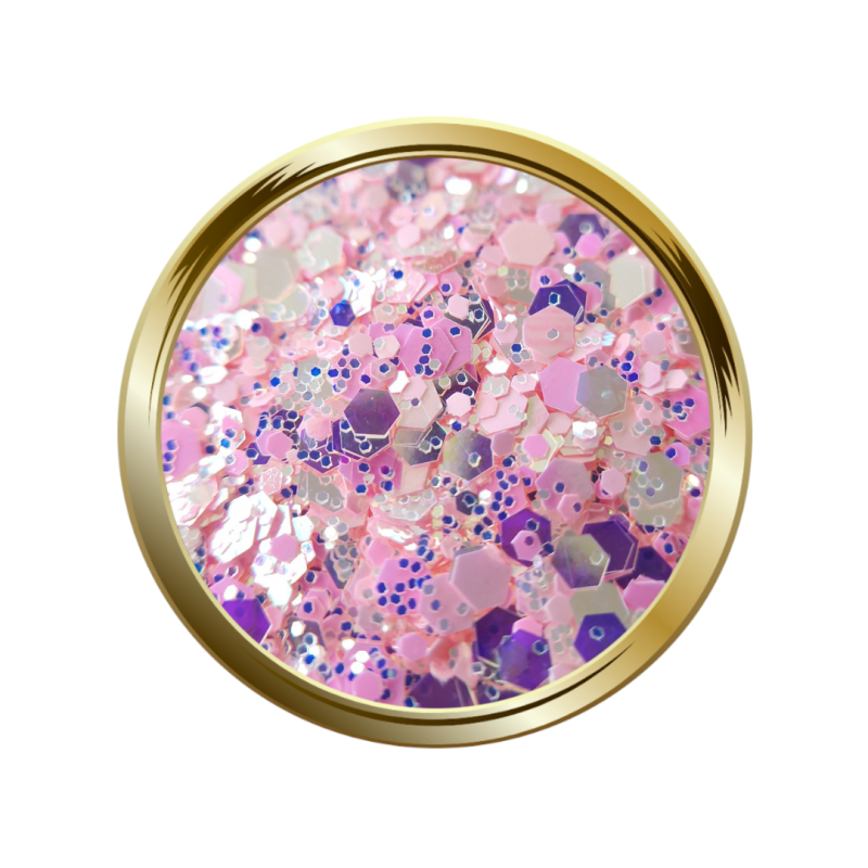 Paillettes libres pour le nal art forme mix rose pastel et irisé