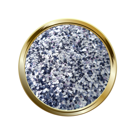 Paillettes libres pour le nail art forme mix noir et argent
