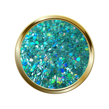 Paillettes libres pour le nail art forme mix vert turquoise