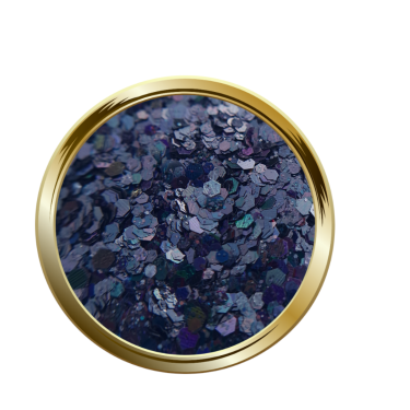 Paillettes libres pour le nail art forme mix noir holographique