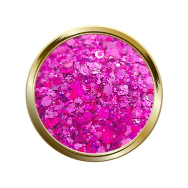 Paillettes libres pour le nail art rose fuchsia holographique