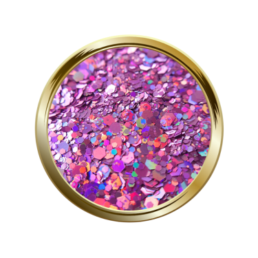 Paillettes libres pour le nail art forme mix rose holographique