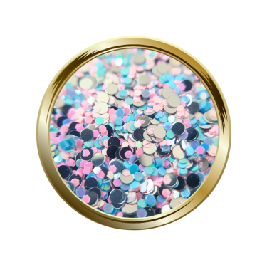paillettes libres pour le nail art forme mix pastel et argenté