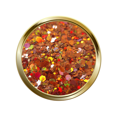 Paillettes libres pour le nail art forme mix rouille holographique