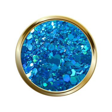Paillettes libres pour le nail art forme mix turquoise holographique