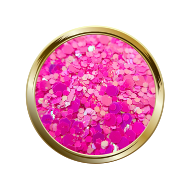 paillettes libres pour le nail art forme mix rose néon