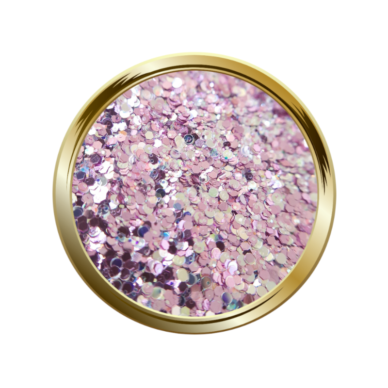 paillettes libres pour le nail art forme mix rose pastel blanc et doré