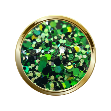 paillettes libres pour le nail art forme mix vert émeraude et noir