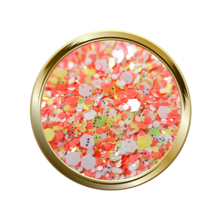 paillettes libres pour le nail art forme mix jaune orange blanc et doré