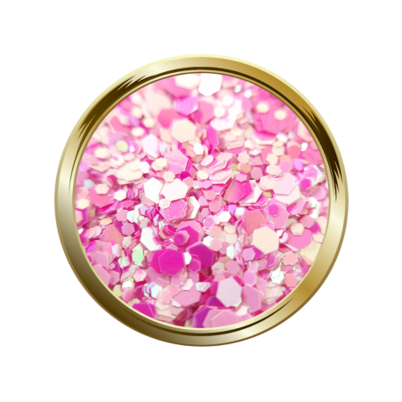 Paillettes libres pour le nail art forme mix rose