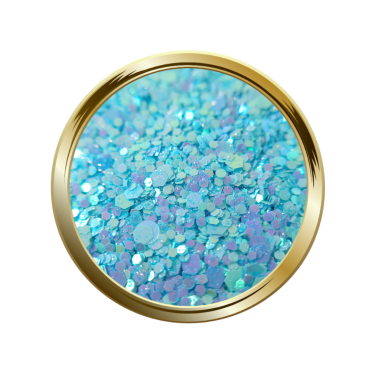 pailletttes libres pour le nail art forme mix bleu pastel irisé