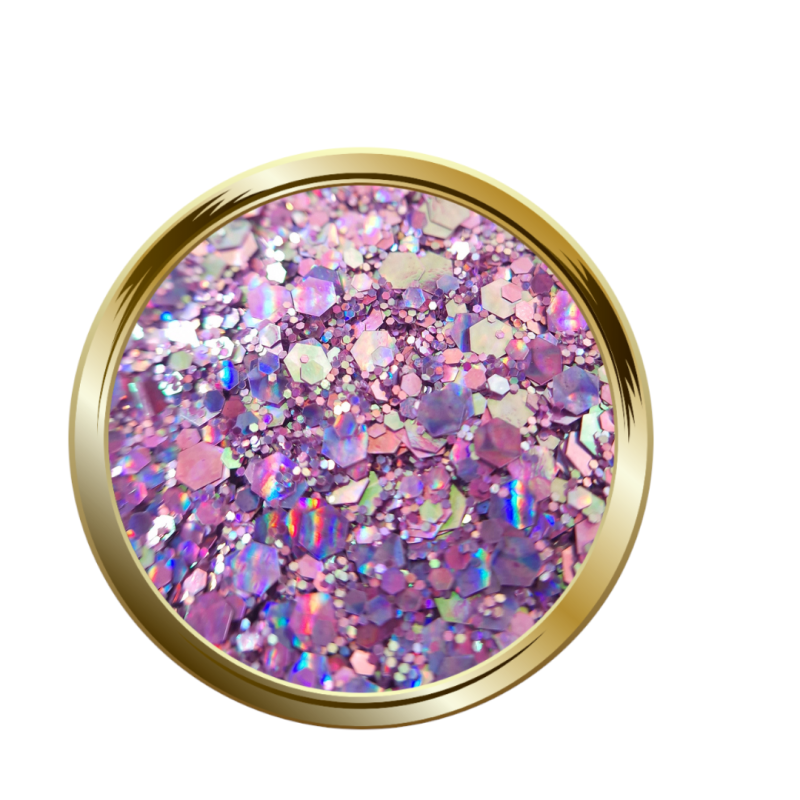 Paillettes libres pour le nail art forme mix parme irisé mermaid