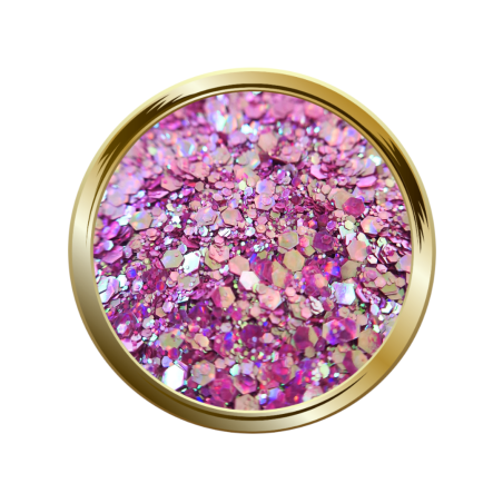 Paillettes libres pour le nail art forme mix rose irisé mermaid