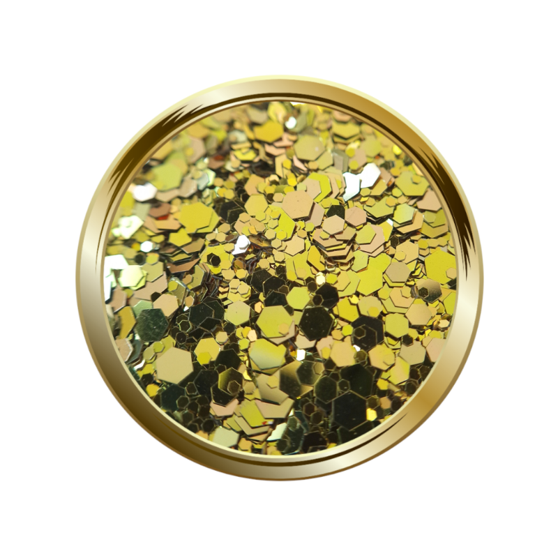 Paillettes libres pour le nail art forme mix or