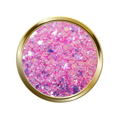 Paillettes libres pour le nail art forme mix néon rose mermaid