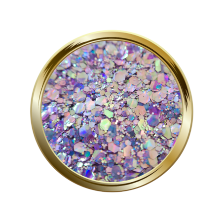 Paillettes libres pour le nail art forme mix violet pastel mermaid