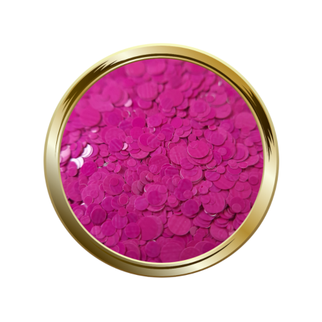 Paillettes libres pour le nail art forme rondes rose fuchsia
