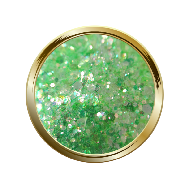 Paillettes libres pour le nail art forme mix vert pastel mermaid