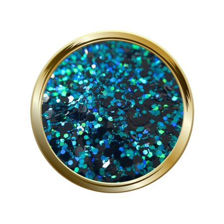 Paillettes libres pour le nail art forme mix bleu et noir