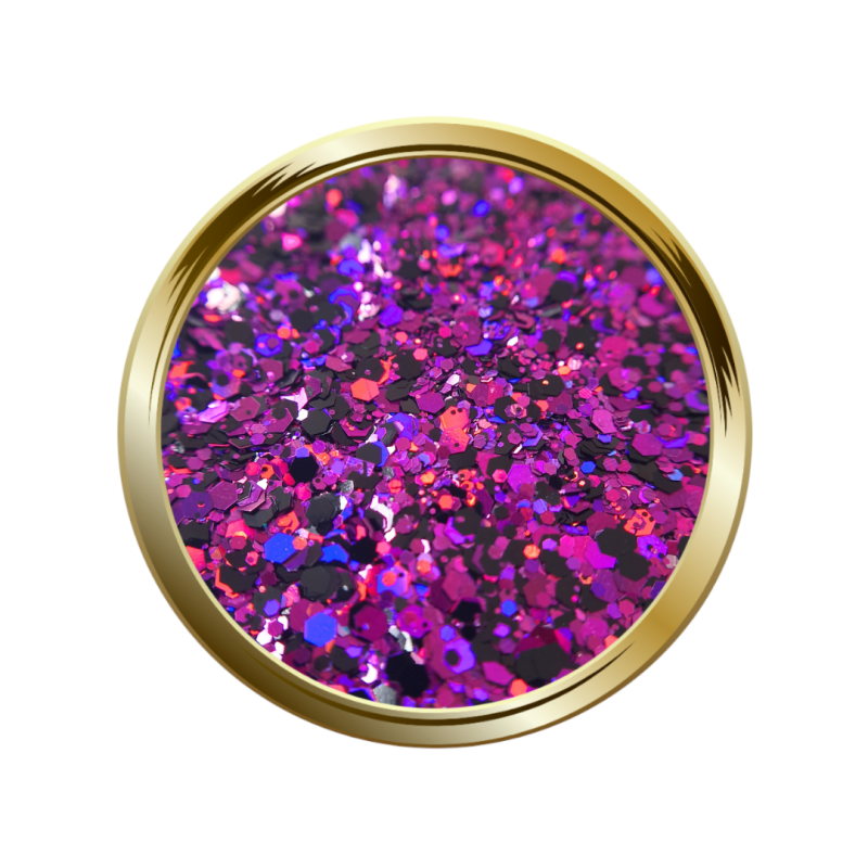 Paillettes libres pour le nail art forme mix violet et noir
