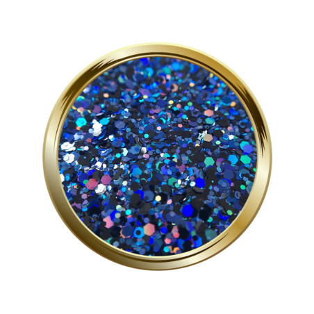 Paillettes libres pour le nail art forme mix bleu et noir