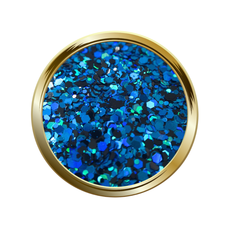 Paillettes libres pour le nail art forme mix turquoise et noir