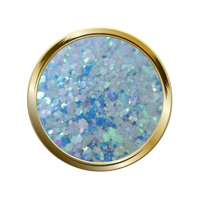 Paillettes libres pour le nai art forme mix bleu pastel mermaid