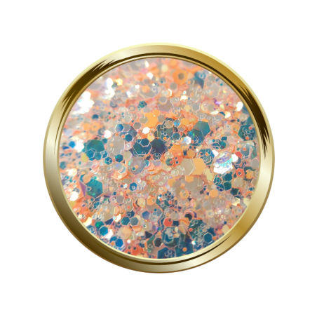 Paillettes libres pour le nail art forme mix orange pastel mermaid