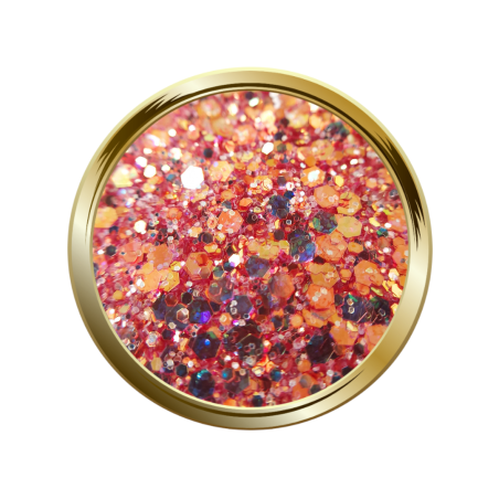 Paillettes libres pour le nail art forme mix rose et rouge mermaid