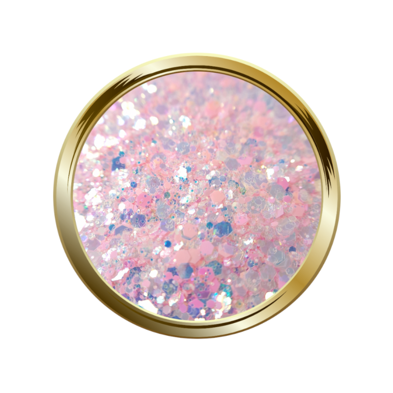 Paillettes libres pour le nail art forme mix rose pastel mermaid