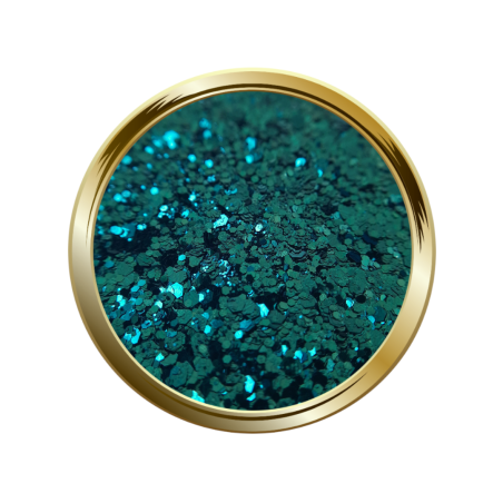 paillettes pour le nail art forme mix vert bouteille