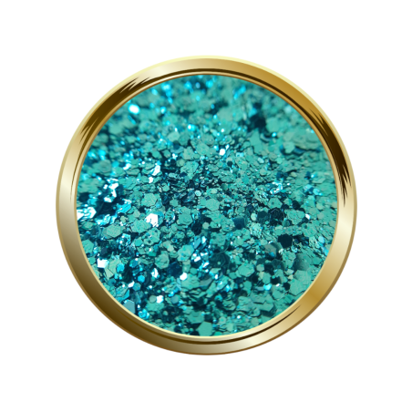 Paillettes libres pour le nail art forme mix vert turquoise