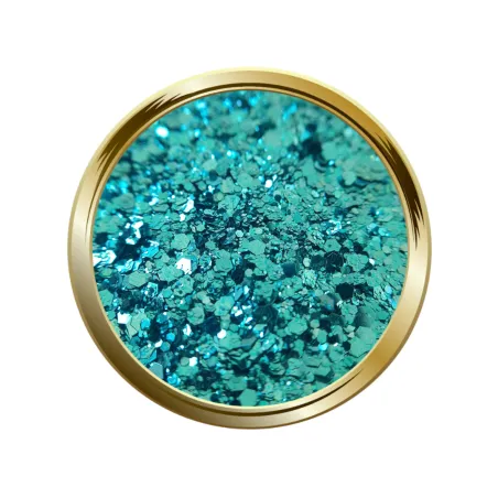 Paillettes libres pour le nail art forme mix vert turquoise