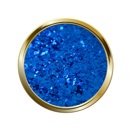 Paillettes libres pour le nail art forme mix bleu roi