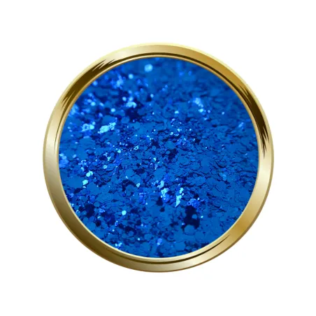 Paillettes libres pour le nail art forme mix bleu roi