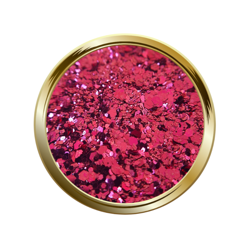 Paillettes lires pour le nail art forme mix grenat