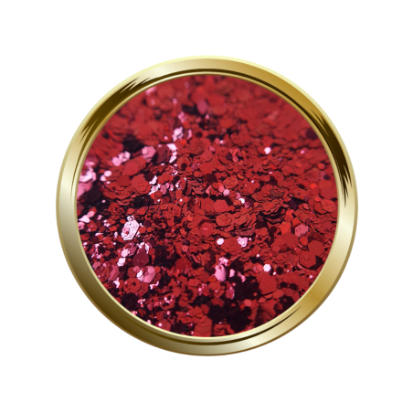 Paillettes libres pour le nail art forme mix bordeaux