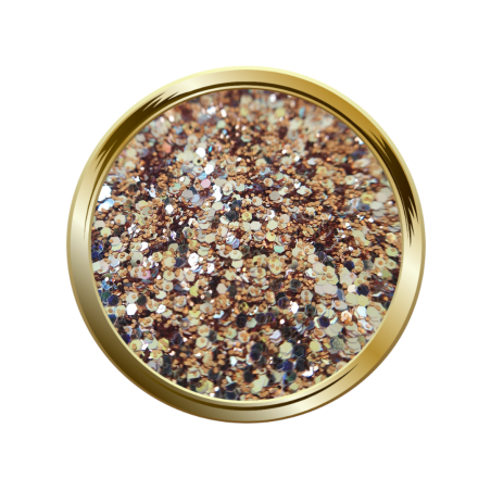 Paillettes libres pour le nail art forme mix doré