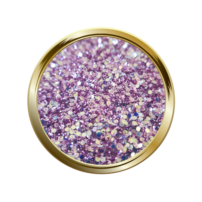 Paillettes libres pour le nail art forme mix rose pastel
