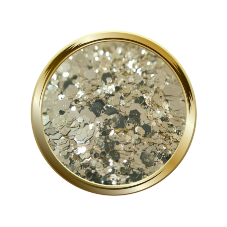Paillettes libres pour le nail art forme mix champagne