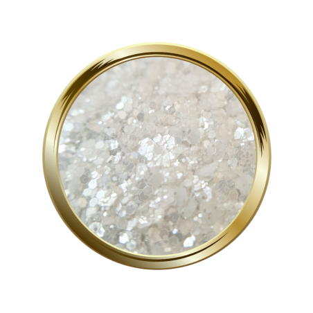 Paillettes libres pour le nail art forme mix blanche